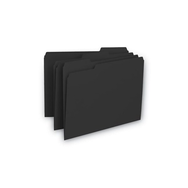 Smead Smead, INTERIOR FILE FOLDERS, 1/3-CUT TABS, LETTER SIZE, BLACK/GRAY, 100PK 10243 - main